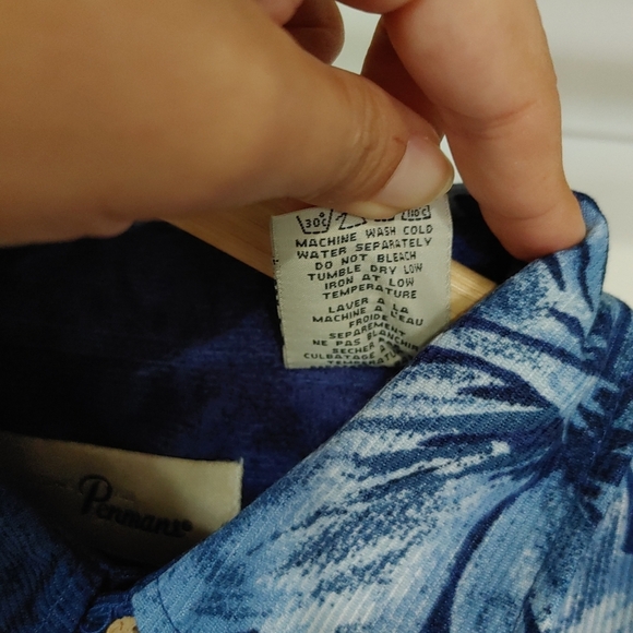 Penmans | Blue Hawaiian short sleeved mens button up - Picture 7 of 10